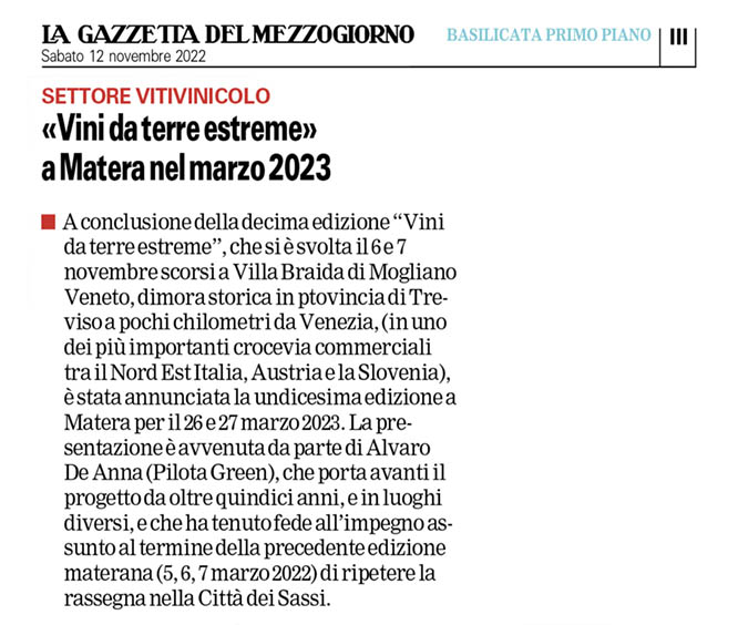 Copertina pagina della Gazzetta del Mezzogiorno